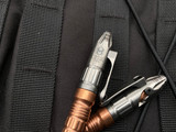 Heretic Knives Thoth Modular Pen Tumbled Copper Barrel/Bolt, Stonewashed End Cap and Tail H038-TI/CU