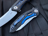 Zero Tolerance 0762 Folder Carbon Fiber and Titanium Body w/ CPM 20CV Satin Plain Edge Blade (3.4") 0762