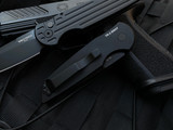 Pro-Tech TR-3 SWAT Black Auto Folder with Black Clip Point Blade (3.5”) TR-3SWAT