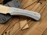Hawk Creek Armory “Scout” Black Micarta Handle Coyote Tan Blade SC001CYT
