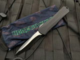 Heretic Knives Manticore E Recurve Black Aluminum Body w/ Two Tone Black Tactical Plain Edge Blade (3.2”)H029-10A-T