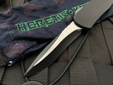 Heretic Knives Manticore E Recurve Black Aluminum Body w/ Two Tone Black Tactical Plain Edge Blade (3.2”)H029-10A-T