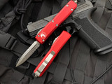 Microtech Ultratech D/E Red Aluminum Body w/ Stonewashed Partially Serrated Blade (3.4") 122-11RD