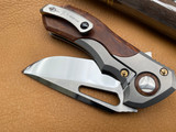 Marfione Custom Protocol Mirror Polished Blade Double Vapor Blast Body w/ Ironwood Scales and Copper Backspacer Bronzed Ti Hardware