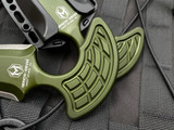 Heretic Knives Sleight Modular Push Dagger Green Handle w/ Battleworn Blade H050–5A-GRN