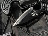 Heretic Knives Sleight Modular Push Dagger Standard Black Body w/ Battleworn Blade H050–2A