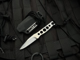 Medford Necromancer Fixed Blade S35VN Tumbled Blade, Black Kydex Sheath