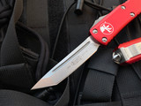 Microtech UTX-85 T/E Red Aluminum Body w/ Stonewashed Plain Edge Blade (3.1") 233-10RD