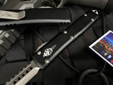 Microtech Ultratech Warhound Black Aluminum Body w/ Stonewashed Plain Edge Blade (3.4") 119W-10S