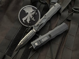 Microtech Dirac Delta D/E Tactical Black Aluminum Body w/ Black Full Serrated Blade (3.8") 227-3T