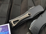 Microtech Hera D/E Shadow Edition Black Body w/ DLC Full Serrated Blade (3.08") 702-3DLCTSH