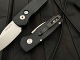 Pro-Tech Runt 5 Limited Wharncliffe Auto Folder Black Dragon Scale Handle and Pearl Button w/ Stonewashed 20CV Blade (1.94”) R5130