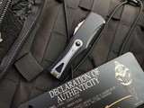 Marfione Custom Hera D/E Black Anodized Body and Tritium inlaid Button w/ Two Tone Hardware and Mirror Polished Blade