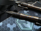 Heretic Knives Thoth Titanium Bolt Action Pen DLC w/ Flamed Titanium Barrel