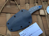 Jake McCoy Bladeworks Exodus Blackout #20 Black CamoCarbon Scales and Blue Hardware w/ S35VN Blade
