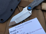 Jake McCoy Bladeworks Exodus Blackout #20 Black CamoCarbon Scales and Blue Hardware w/ S35VN Blade