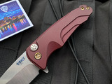 Medford Smooth Criminal Crimson Red Body and Bronzed Hardware w/ S35VN Tumbled Blade