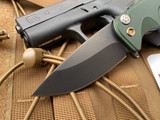 Medford Smooth Criminal Green Body and Bronzed Hardware/PVD Clip w/ PVD S35VN Blade (3”)