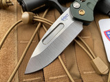 Medford Swift Auto Green Body and Bronzed Hardware/Clip w/ Tumbled S35VN Blade (3.375”)
