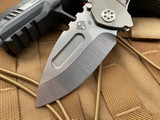Medford Praetorian Genesis T Full Tumbled Body and Standard Hardware/Standard Pocket Clip w/ Tumbled Drop Point S35VN Blade (3.3”)