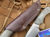 Bradford Knives Guardian4 Fixed Blade 3D Black Micarta Scales w/ Sabre Grind CPM-3V Stonewashed Finish Blade (4.625”) 4S-101-3V