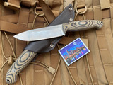 Bradford Knives Guardian5.5 Fixed Blade 3D Camo Micarta Scales w/ Sabre Grind CPM-3V Stonewashed Finish Blade (5.05”)