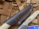 Bradford Knives Guardian4.5 Fixed Blade 3D OD Green Micarta Scales w/ Sabre Grind CPM-3V Stonewashed Finish Blade (4”) 4.5S-102-3V