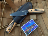 Bradford Knives Guardian3.5 Fixed Blade 3D G-Wood Scales w/ Sabre Grind M390 Black DLC Finish Blade (3.5”)