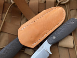 Bradford Knives Guardian3.5 Fixed Blade 3D Carbon Fiber Scales w/ Sabre Grind M390 Stonewashed Finish Blade (3.5”)