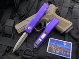 Microtech Ultratech D/E Purple Aluminum Body w/ Satin Plain Edge Blade (3.4") 122-4PU