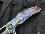 Marfione Custom Matrix-R Galactic Acid Finished Titanium Body with Bronzed Hardware and Mirror Polished Blade