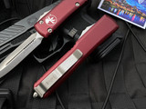 Microtech Ultratech D/E Merlot Aluminum Body w/ Satin Plain Edge Blade (3.4") 122-4MR