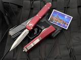 Microtech Ultratech D/E Merlot Aluminum Body w/ Stonewashed Plain Edge Blade (3.4") 122-10MR