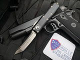 Microtech UTX-85 T/E Black Aluminum Body w/ Satin Plain Edge Blade (3.1") 233-4