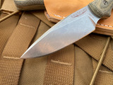 Bradford Knives Guardian3 Fixed Blade Camo Micarta Scales w/ False Edge Grind M390 Blade (3.5”) 3FE-109-M390