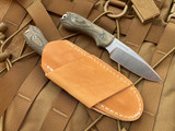 Bradford Knives Guardian3 Fixed Blade Camo Micarta Scales w/ False Edge Grind M390 Blade (3.5”) 3FE-109-M390