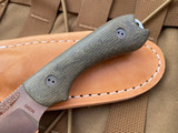 Bradford Knives Guardian3 Fixed Blade OD Green Micarta Scales w/ Sabre Grind M390 Stonewashed Blade (3.5”) 3S-102-M390