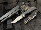 Toor Knives Chasm Black Titanium Folder w/ Stonewashed 154CM Tanto Blade (3.25”)