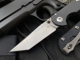 Toor Knives Chasm Black Titanium Folder w/ Stonewashed 154CM Tanto Blade (3.25”)