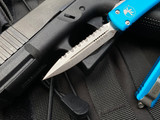 Microtech UTX-70 D/E Turquoise Stonewashed Partially Serrated 147-12TQ