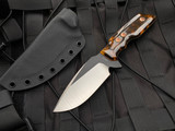 Attention2Detail MK1 XL Fixed Blade Tortoise Shell Resin Handle and Copper Hardware w/ CPM3V Two Tone Satin Blade