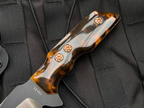 Attention2Detail MK1 XL Fixed Blade Tortoise Shell Resin Handle and Copper Hardware w/ CPM3V Two Tone Satin Blade