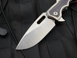 Attention2Detail MK1 Medium Titanium Folder Purple Fat Carbon Inlays w/ CPM 3V Satin Drop Point Blade