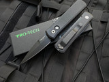Pro-Tech Godson Auto Folder Black Aluminum Body w/ Black DLC 154CM Blade ( 3.15”) 721