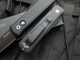 Pro-Tech Godson Auto Folder Black Aluminum Body w/ Black DLC 154CM Blade ( 3.15”) 721