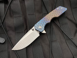 Attention2Detail MK3 Titanium Folder Hexagon Pattern Anodized w/ Satin Finished Magnacut Blade (3.125”)