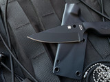 Spyderco Subway Bowie Fixed Blade Black FRN Handle w/ Bowie Style Black Blade (2.80”) FB48PBBK