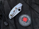 Spyderco Uptern Folder Stainless Steel Handle w/ Satin Plain Blade (2.84”) C261P