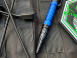 Heretic Knives Thoth Bolt Action Ink Pen Black Anodized Tip and Tails w/ Blue Anodized Aluminum Barrel and Bolt H038-AL-BL