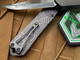 Heretic Knives Manticore X Black w/ Purple Camo Carbon Back Cover and DLC Bowie Blade (3.7”)